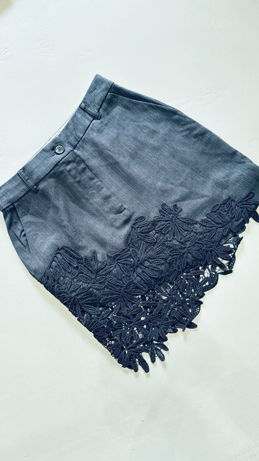 Essentiel Antwerp Crochet mini skirt Antraciet Interior