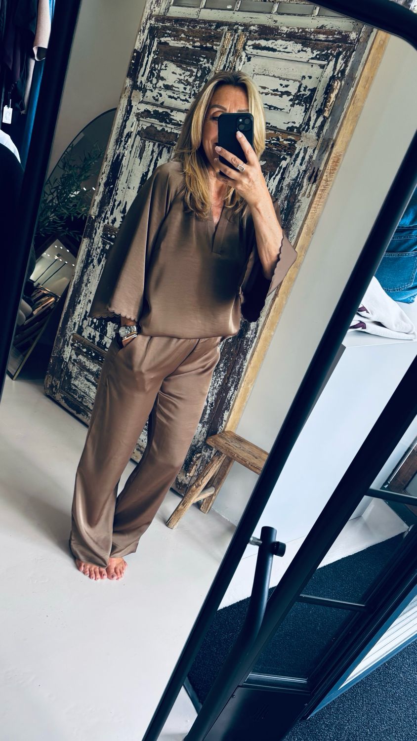 Bruuns Bazaar Beckia BB Winny blouse Bruin BBW4614