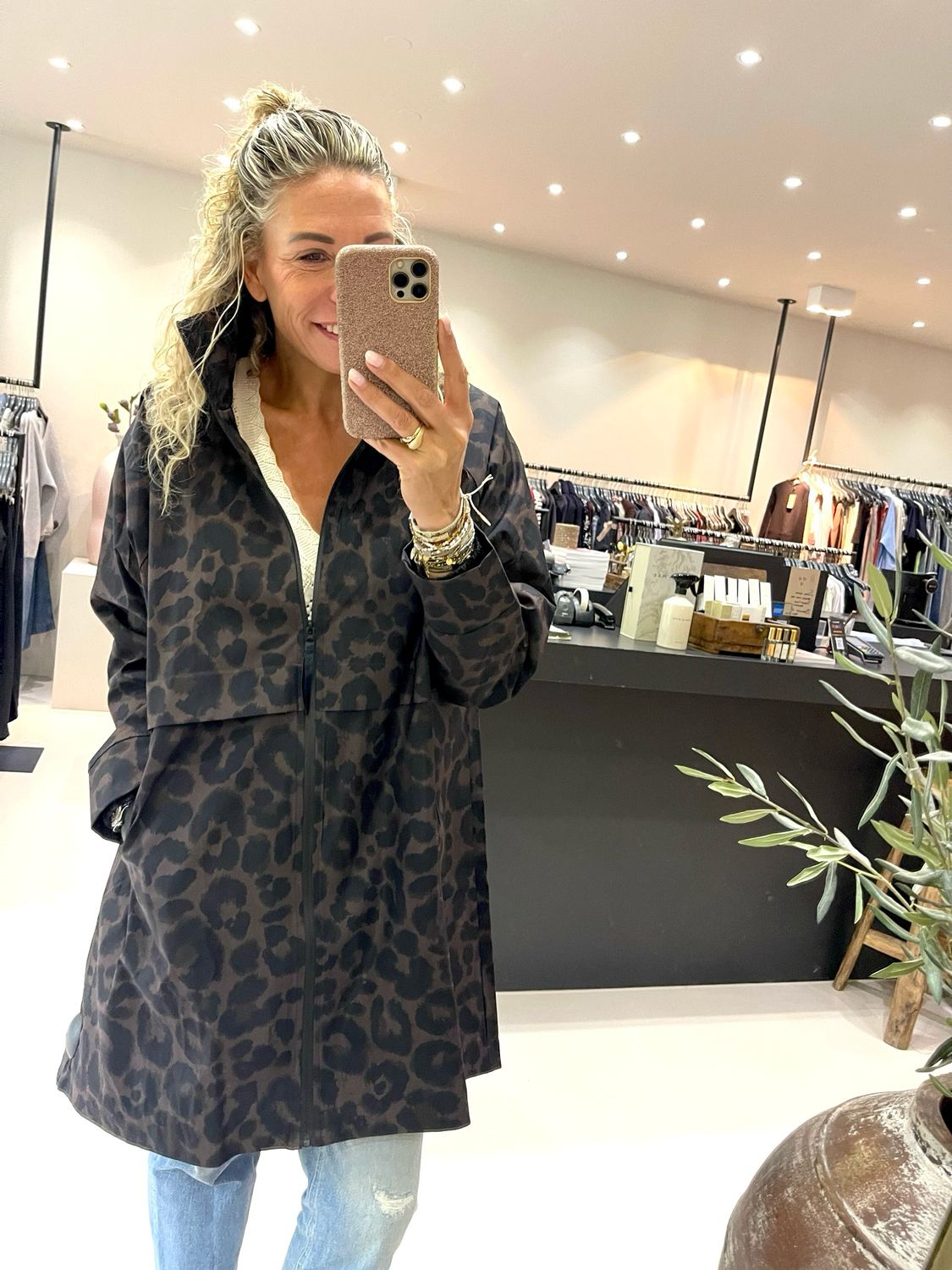Deblon Sports Romy Raincoat Leopard Cacao 2530913
