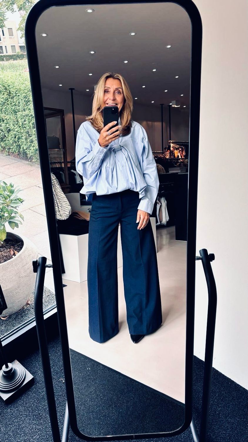 Lois Silvia wide pants Navy 3144-7775