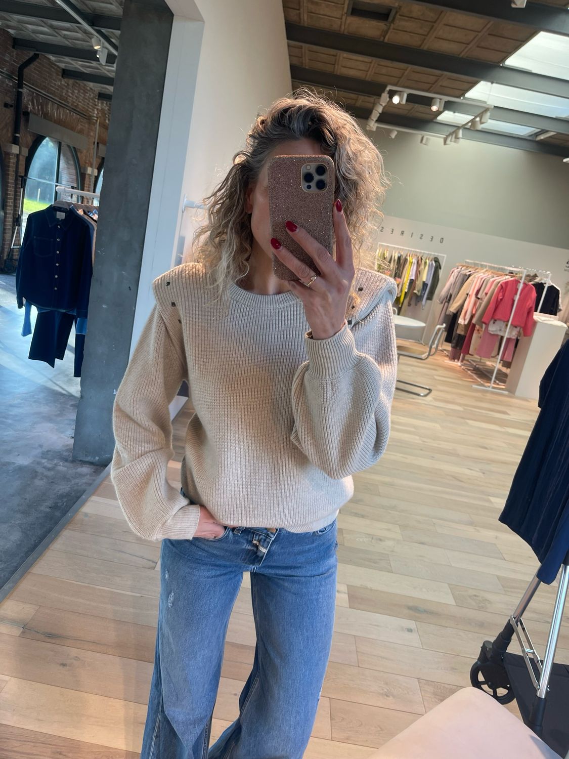 Minus MSKatharina Knit Pullover 9015 Sand Gray MI6744