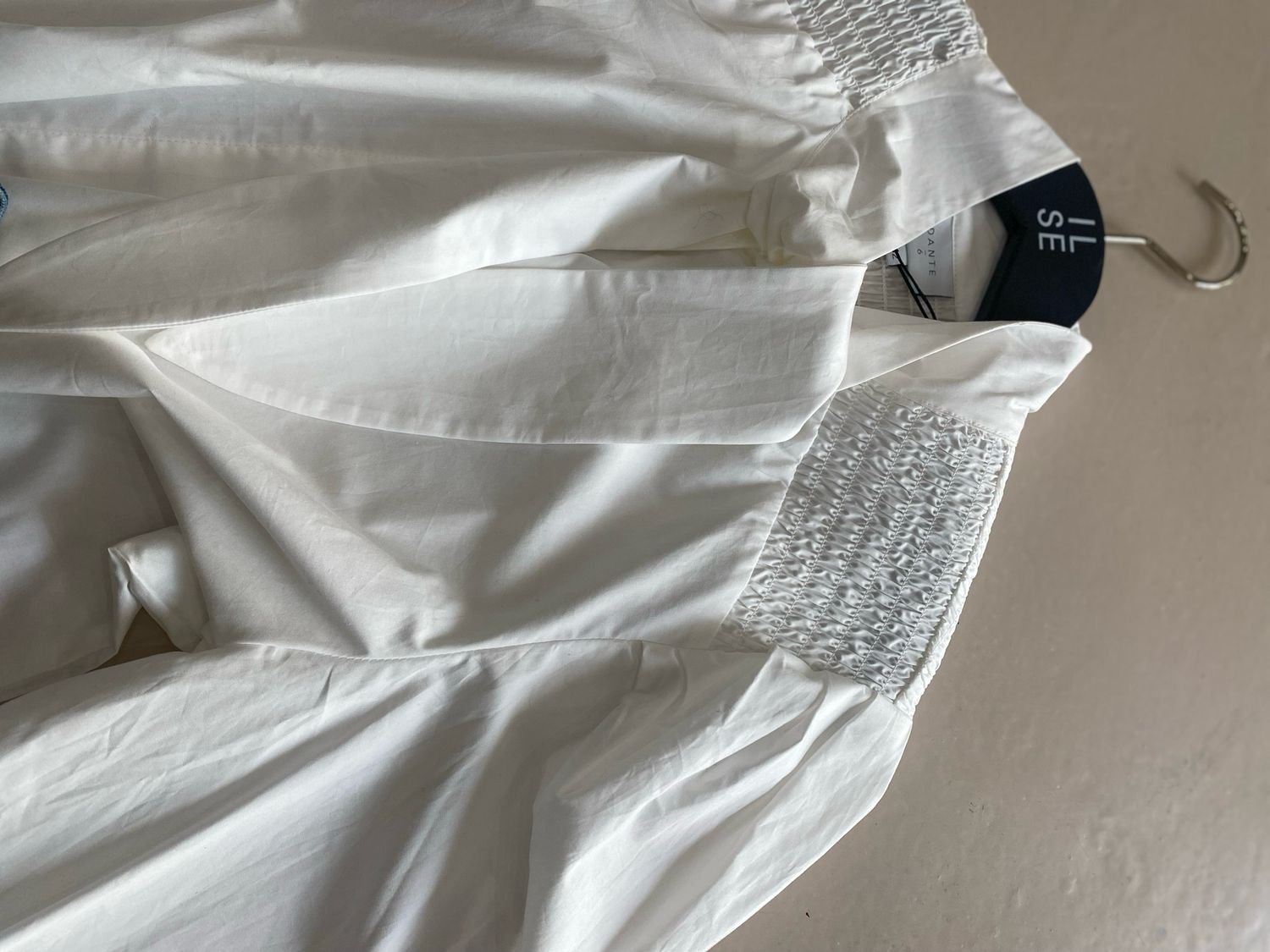 Dante6 Dante6-Casson smocked blouse Optic White 253129