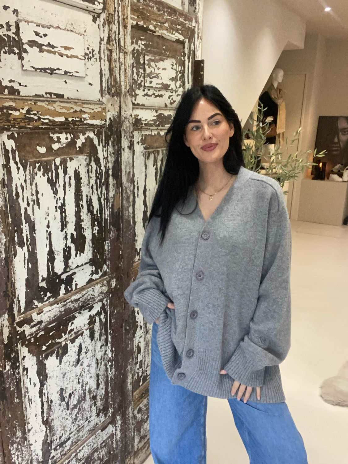 Deblon Sports Florence boyfriend cadigan Grijs 2531302