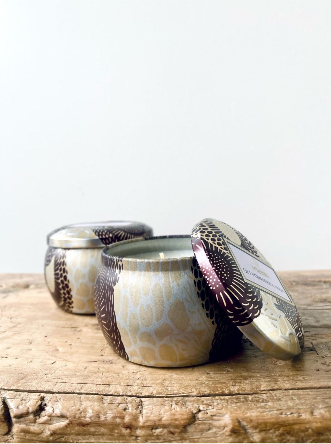 Voluspa Gilt Pomander &amp; Hinoki Mini Tin 72116