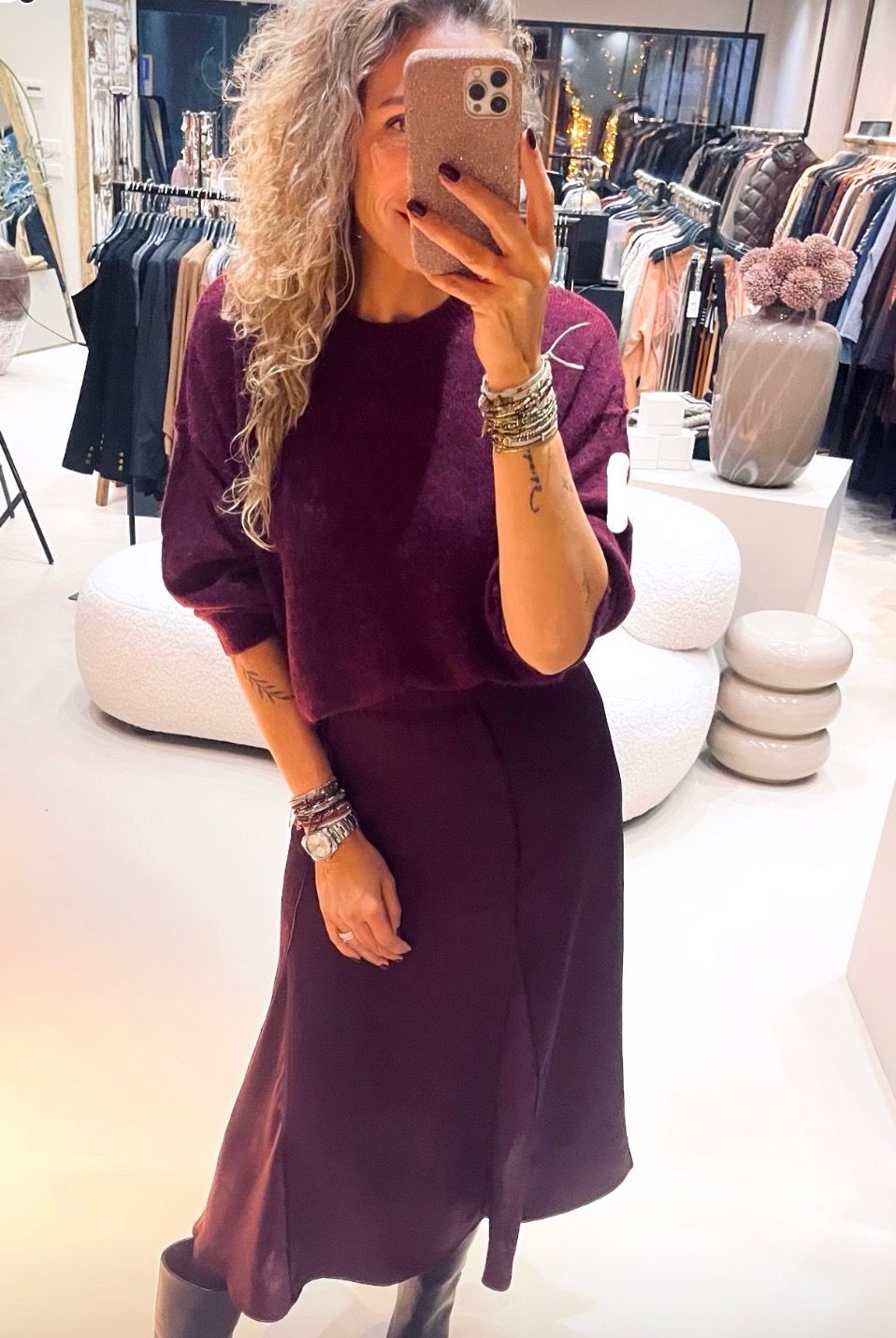 Dante6 Dante6-Mirage flowy satin skirt 253117