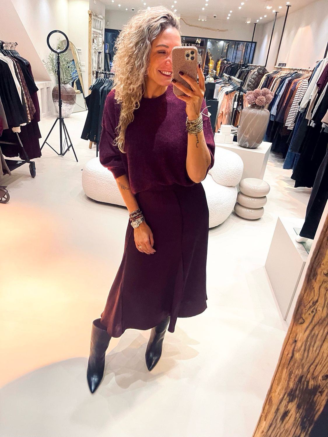 Dante6 Dante6-Mirage flowy satin skirt 253117