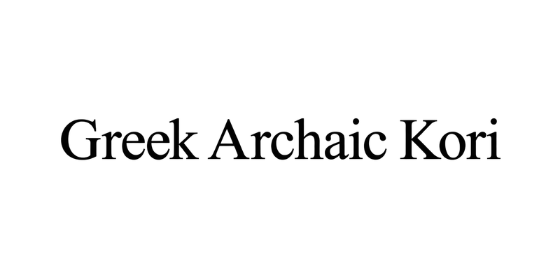 Greek Archaic Kori Griekse damesmode logo