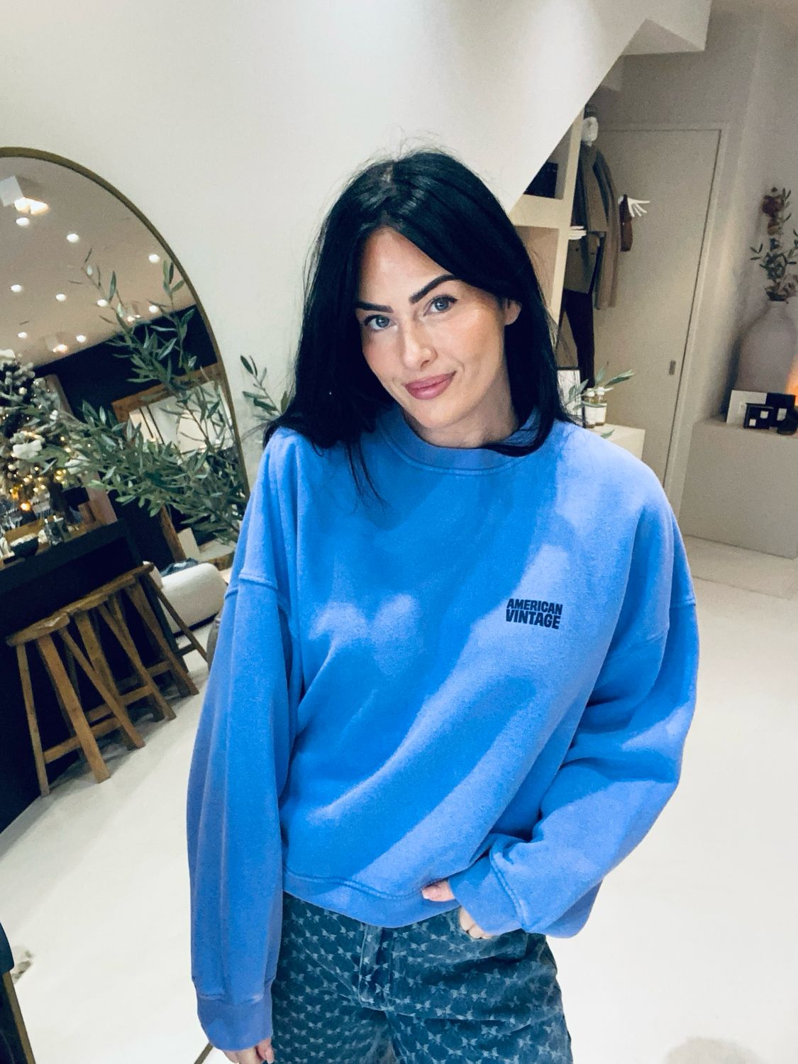 American Vintage SWEAT ML COL ROND PLI03CE26