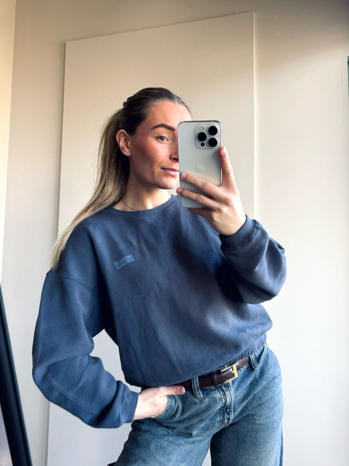 American Vintage SWEAT COURT ML COL ROND IZU03AE26 American Vintage SWEAT COURT ML COL ROND IZU03AE26