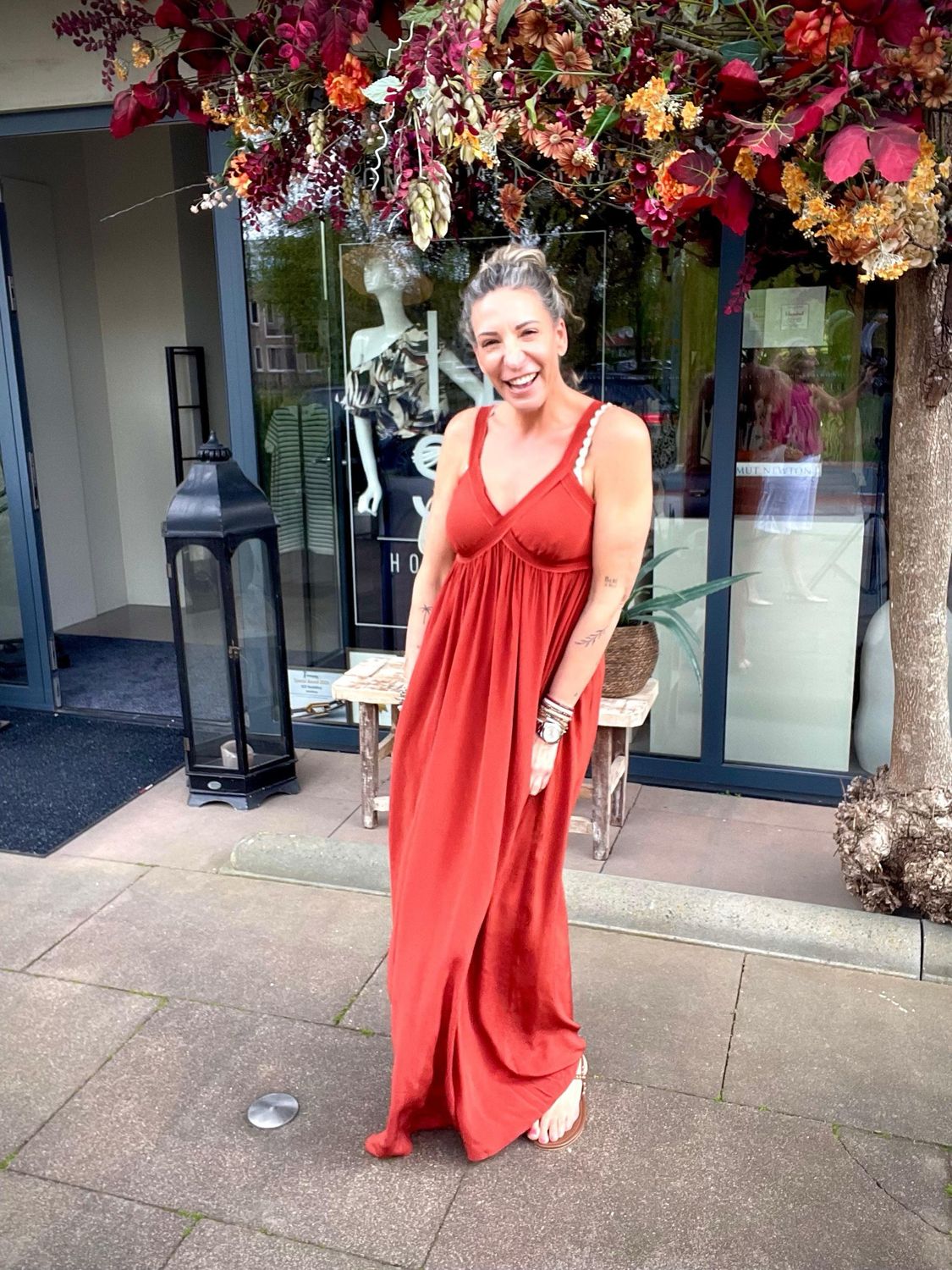 Essentiel Antwerp Maxi babydoll dress Jacobean