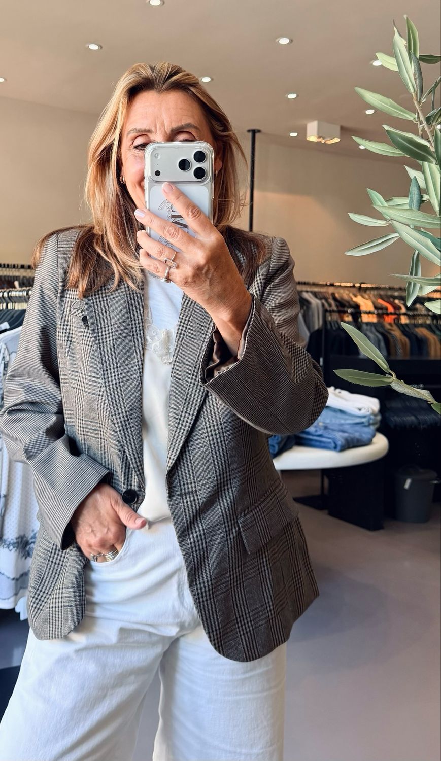 Co'couture VeyaCC Check Fitted Blazer 500144 Co'couture VeyaCC Check Fitted Blazer 500144