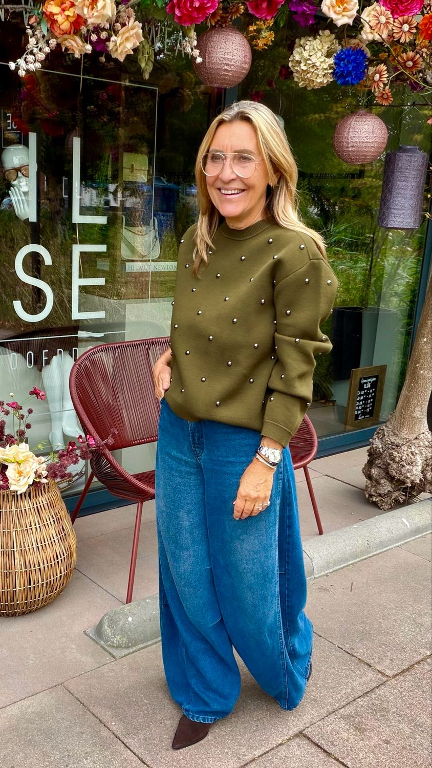 Essentiel Antwerp KLOU pullover met studs KLOU pullover