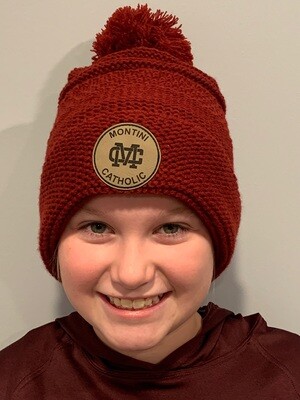 Maroon Cable Knit Hat
