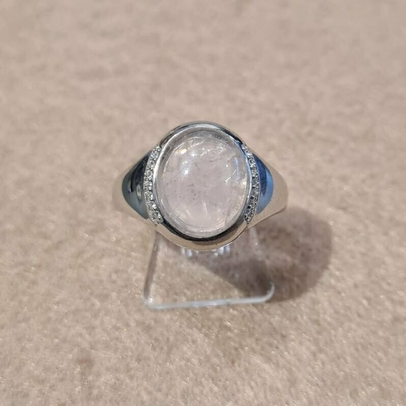 Rosenquarz Silberring