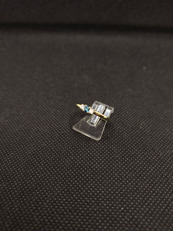 Goldring in 585 Gelbgold mit Diamanten