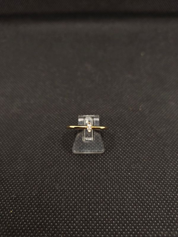 Ring in 585 Gelbgold mit Diamant