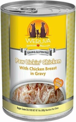 Weruva Dog Classic Paw Lickin&#39; Chicken in Gravy Grain-Free Wet Dog Food 14 oz