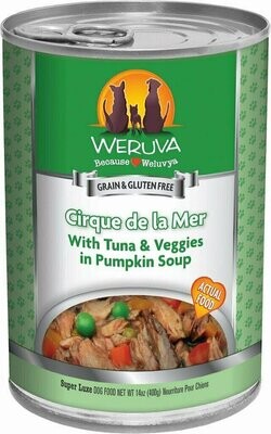 Weruva Dog Classic Cirque De La Mer with Tuna &amp; Veggies in Pumpkin Soup Grain-Free Wet Dog Food 14 oz