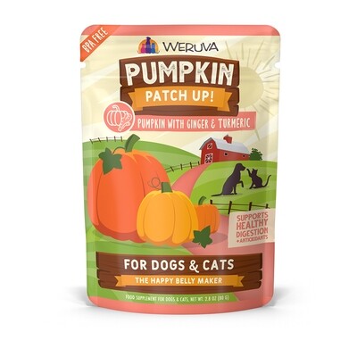 Weruva Patch Up Pumpkin with Ginger &amp; Turmeric Supports Healthy Digestion for Cats and Dogs 2.8 oz
