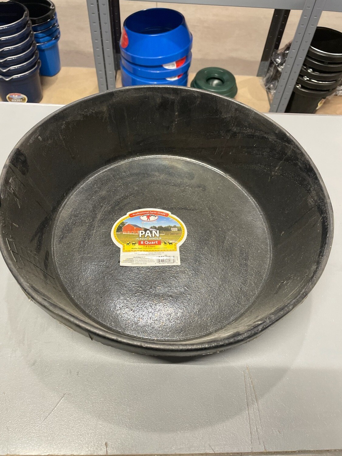 8qt rubber feed pan