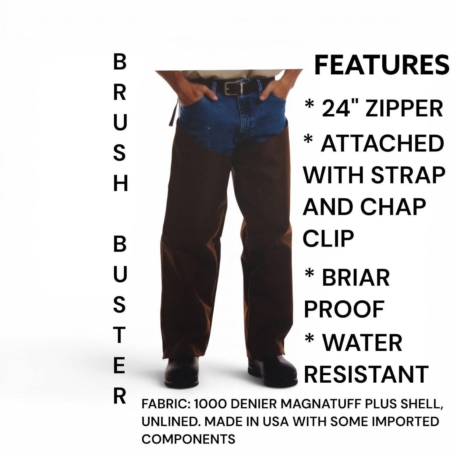 FROGLEGS, BRUSH BUSTER, UNLINED CHAPS
