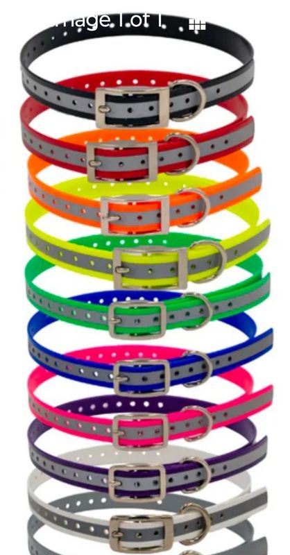 1.5" REFLECTIVE DAYGLOW COLLAR, CENTER RING &amp; D RING