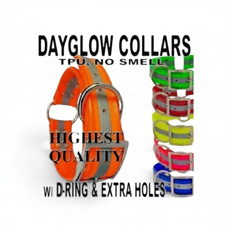 DAYGLOW REFLECTIVE COLLARS RING-N-CENTER &amp; D-N-FRONT 