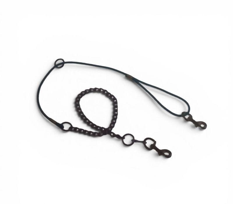 1/4" BETA COATED ROPE CENTER RING&amp; 2 SNAPS ( STRAIGHT OR CHAIN)