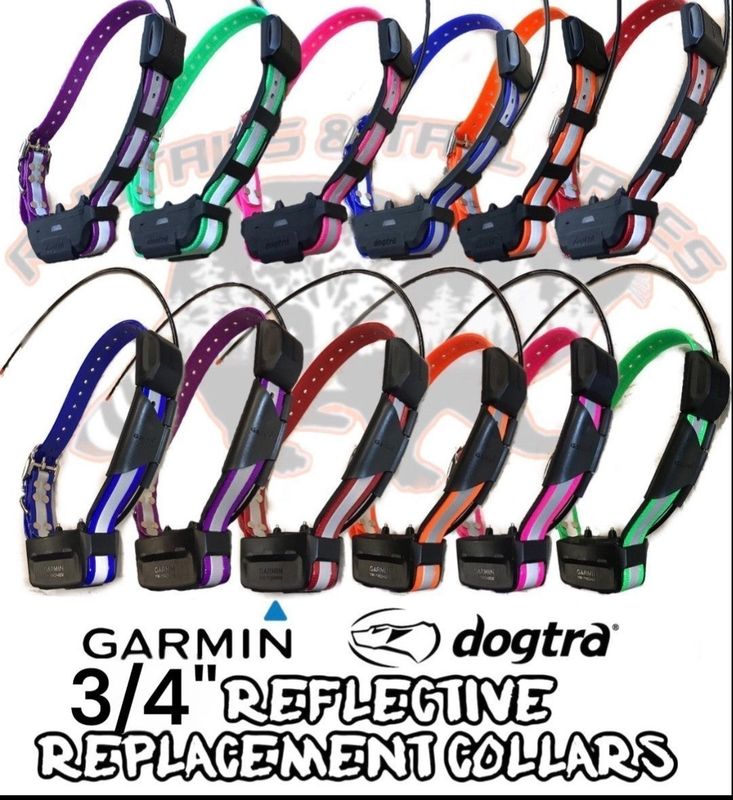 3/4" WIDE REFLECTIVE REPLACEMENT STRAP COLLAR FOR GARMIN &amp; DOGTRA