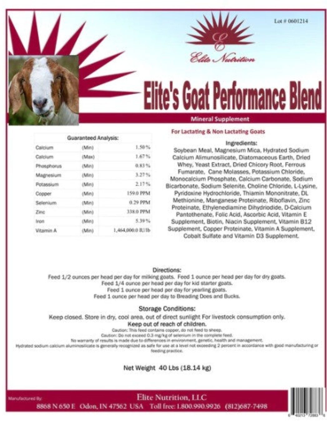 GOAT PERFORMANCE 49 lb.