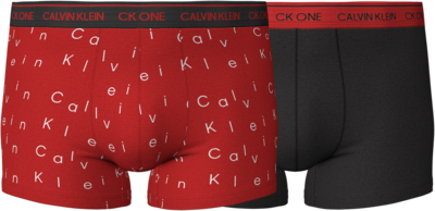 2-pack boxershorts NB2670Aw22 Zwart-Rood Calvin Klein