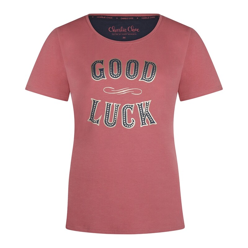 T-shirt T47135-38 Rouge Pink Charlie Choe Good Luck
