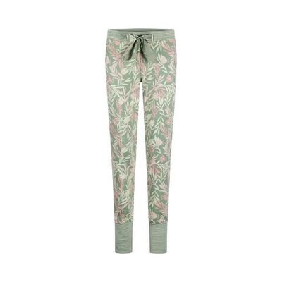 Lounge pants P55131-38 Green Charlie Choe Jungle Flowers