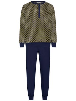 Herenpyjama met knopen Pastunette donker blauw Herenpyjama met knopen Pastunette donker blauw