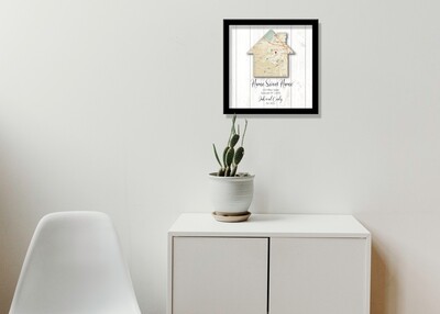 Home Sweet Home - Custom Map 12"x12"