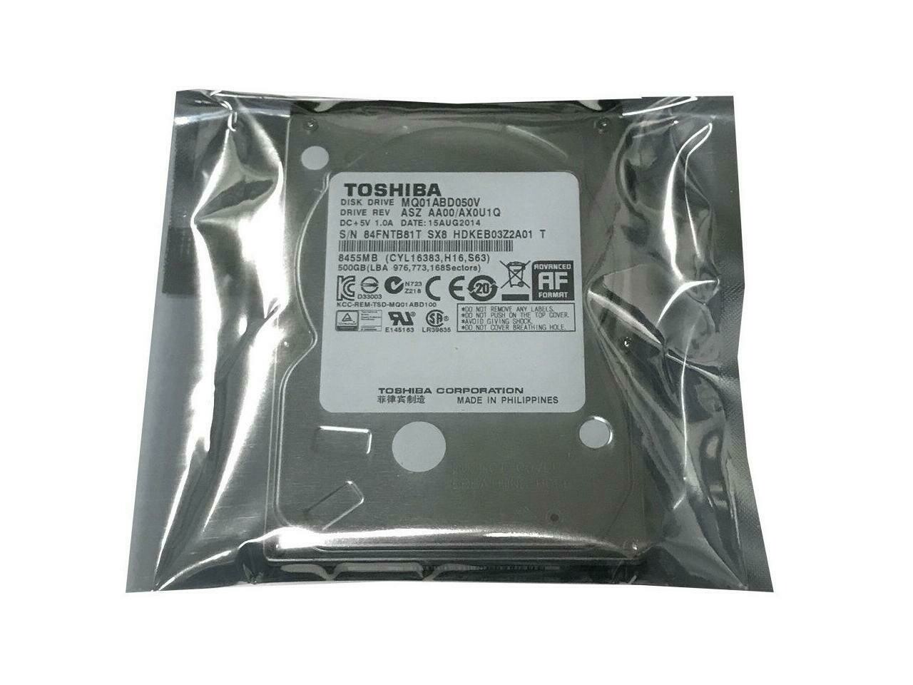 HDD - Toshiba 500GB 5400 RPM 2.5 Inch 