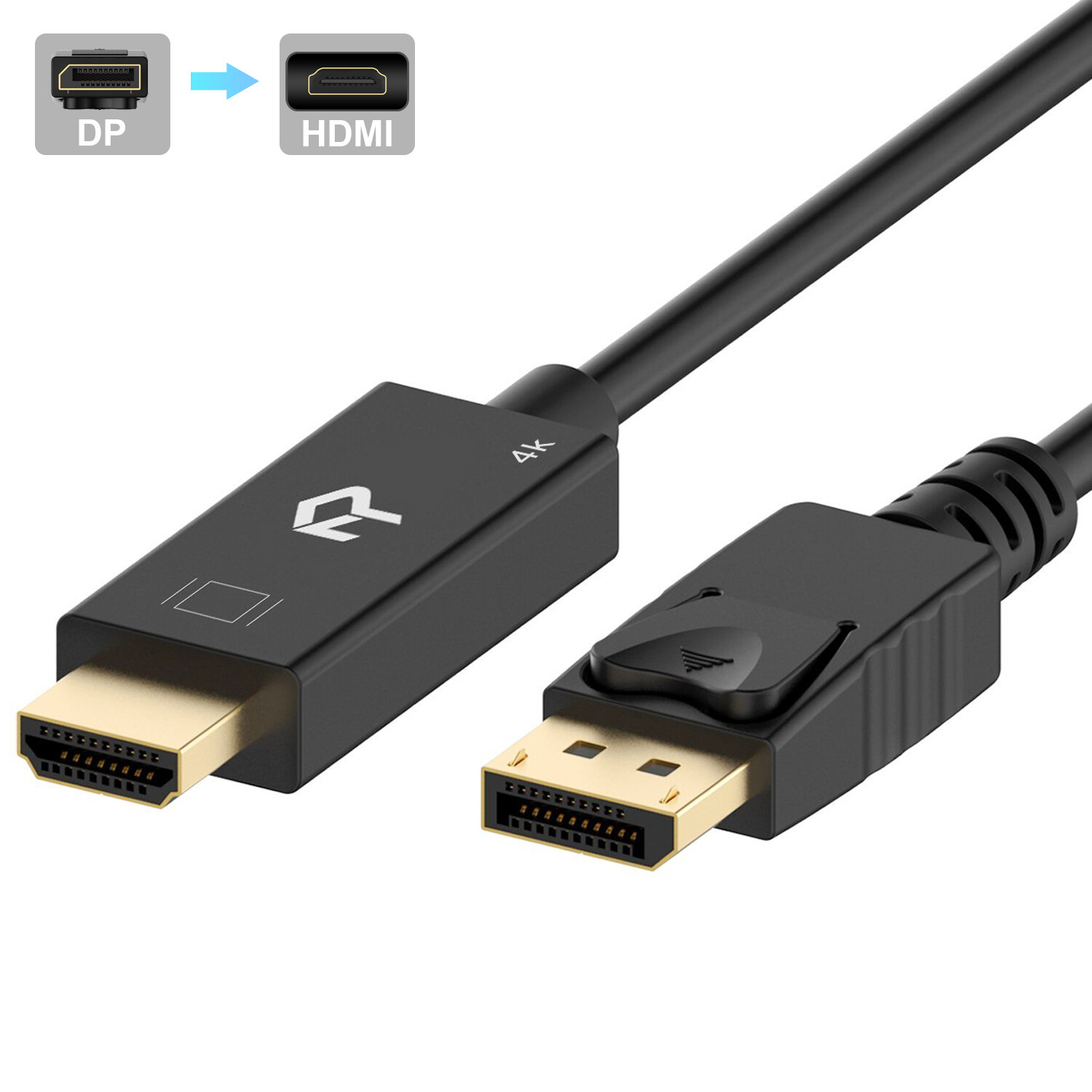 Rankie DP to HDMI Cable 6'