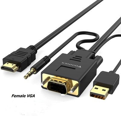 Adapter - AVC-6500-08 HDMI to VGA w/Audio