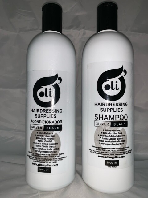Kit Shampoo y acondicionaor Matizador Silver Black1 litro