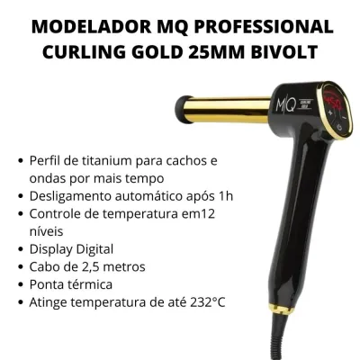 Rizadora MQ Curling gold 25mm 232ºC