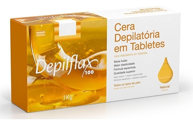 Cera en tabletas Natural  Depilflax 1 kg