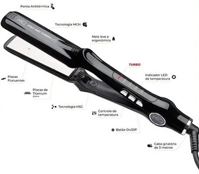 Plancha MQ Pro 480 Turbo Led Titanium