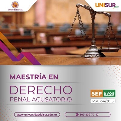 Mérida Maestría en Derecho Penal Acusatorio