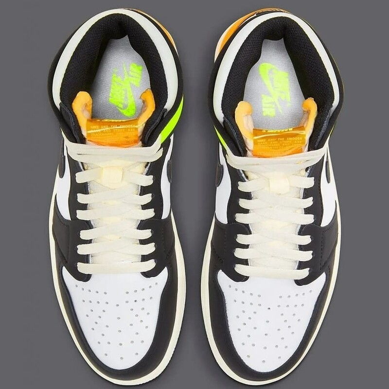 Air jordan og white volt black gold