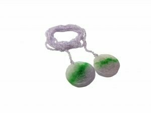 Collar corbata cuarzo amatista y jade