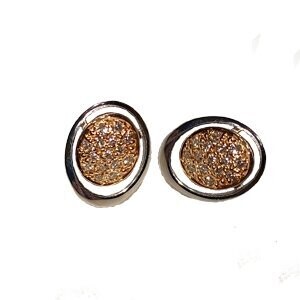 Aretes dos oros y brillantes