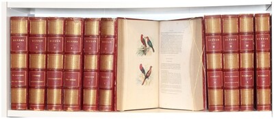 BUFFON.- Œuvres complètes..., 1853. 164 gravures hors texte représentant 800 sujets finement coloriés d'après les dessins de Traviès.