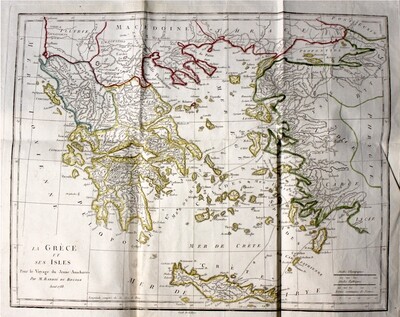 (ATLAS). BARTHELEMY, Jean-Jacques (abbé) & BARBIÉ DU BOCAGE, Jean-Denis. Recueil de cartes géographiques, 1790.