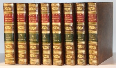 MERLIN.- Recueil alphabétique des questions de Droit...- 1827-1833.- 8 volumes