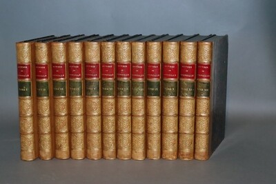 CORNEILLE, Pierre.- Œuvres.- 1854-1855.- 12 volumes in-8. Édition illustrée d'un portrait et 11 planches.